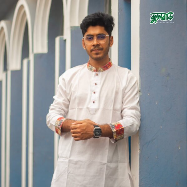 Mix Cotton Panjabi (MCB White)