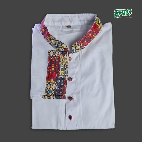 Mix Cotton Panjabi (MCB White)